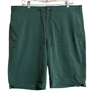 Even Tide Shorts Mens 36 Dark Green Drawstring Button‎ Fly Athletic Casual